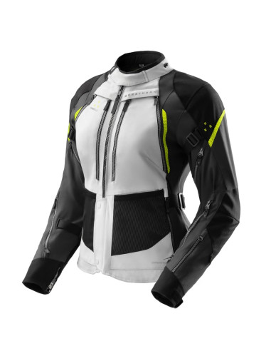 REBELHORN ЖЕНСКАЯ МОТОКУРТКА HARDY 3.0 GREY/FLUO TEXTILE