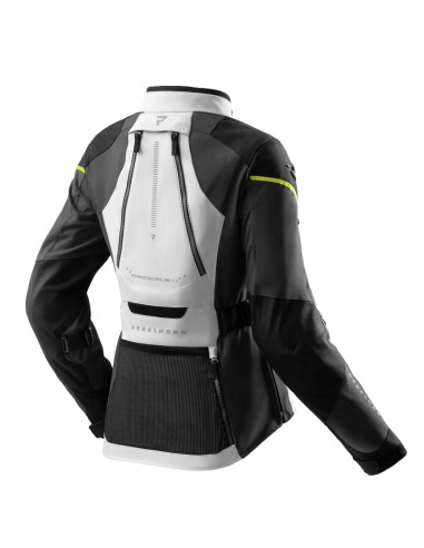 REBELHORN WOMEN'S HARDY 3.0 GREY/FLUO TEXTILE MOTO JACKET