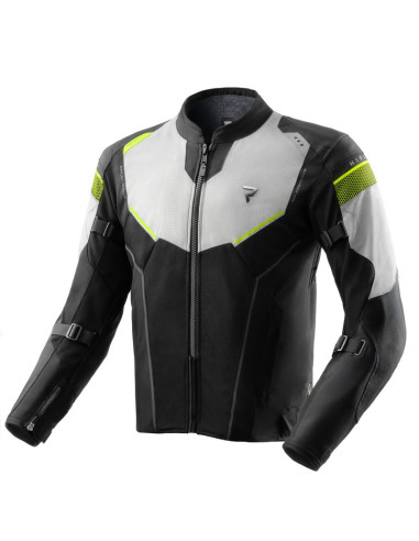 REBELHORN HIFLOW V GREY/FLUO TEXTILE MOTO JACKET