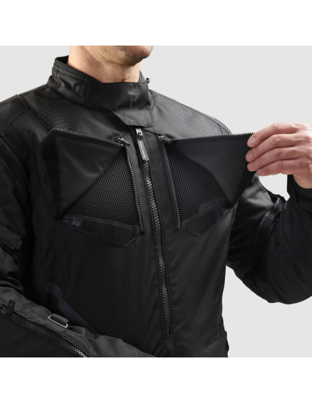 REBELHORN HIKER 4 BLACK TEXTILE MOTO JACKET