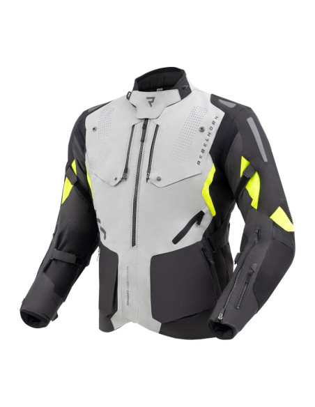 REBELHORN HIKER 4 GREY/FLUO TEKSTILINĖ MOTO STRIUKĖ