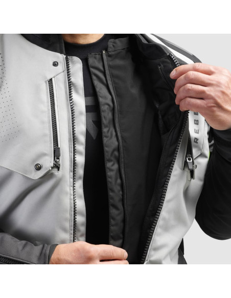 REBELHORN HIKER 4 GREY/FLUO TEKSTILINĖ MOTO STRIUKĖ