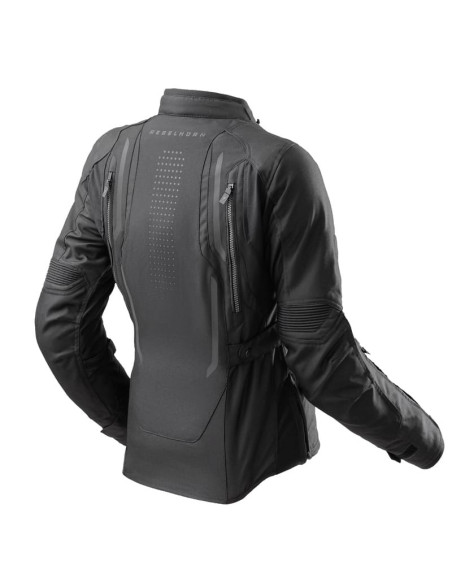 REBELHORN WOMEN'S HIKER 4 BLACK TEXTILE MOTO JACKET