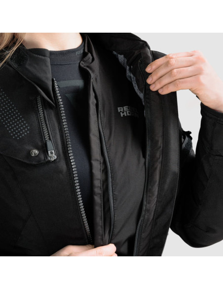 REBELHORN WOMEN'S HIKER 4 BLACK TEXTILE MOTO JACKET