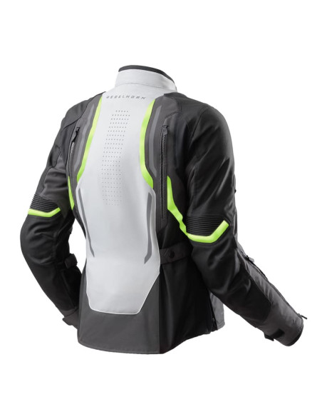 REBELHORN MOTERIŠKA HIKER 4 GREY/FLUO TEKSTILINĖ MOTO STRIUKĖ