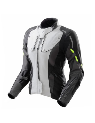 REBELHORN ЖЕНСКАЯ МОТОКУРТКА HIKER 4 GREY/FLUO TEXTILE