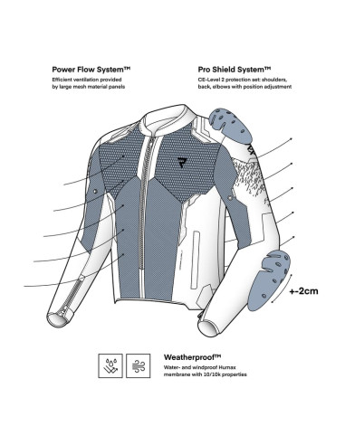 REBELHORN JAX BLACK TEXTILE MOTO JACKET