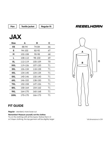 REBELHORN JAX BLACK TEKSTILINĖ MOTO STRIUKĖ