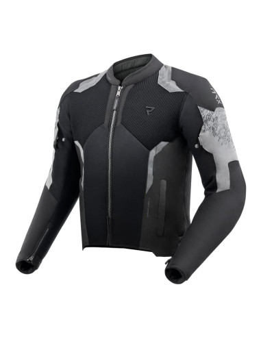 REBELHORN JAX GREY TEXTILE MOTO JACKET