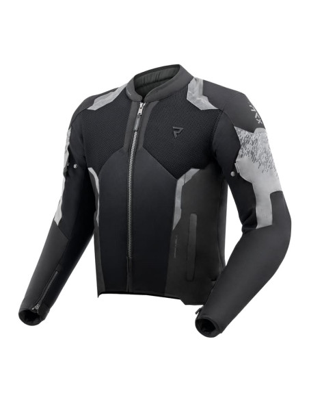REBELHORN JAX GREY TEXTILE MOTO JACKET