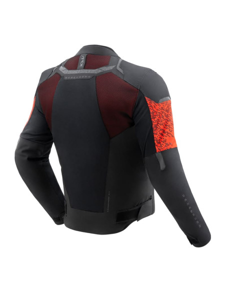 REBELHORN JAX RED TEXTILE MOTO JACKET