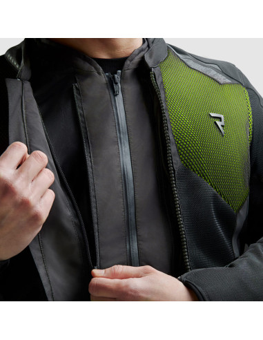 REBELHORN JAX GREEN TEXTILE MOTO JACKET