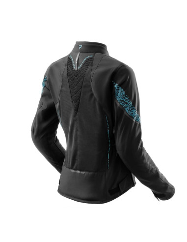 REBELHORN WOMEN'S JAX BLUE TEXTILE MOTO JACKET