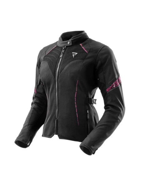 REBELHORN WOMEN'S JAX PINK TEXTILE MOTO JACKET