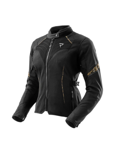 REBELHORN WOMEN'S JAX GOLD TEXTILE MOTO JACKET