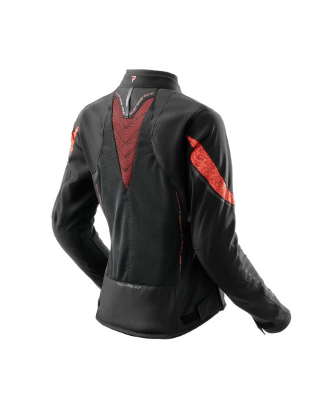 REBELHORN WOMEN'S JAX RED TEXTILE MOTO JACKET