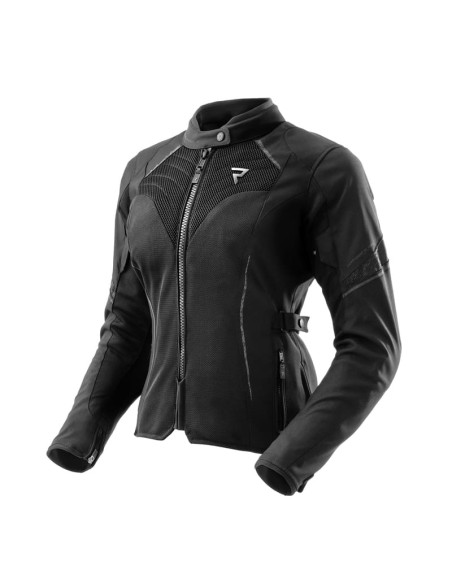 REBELHORN WOMEN'S JAX BLACK TEXTILE MOTO JACKET