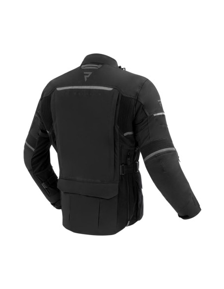 REBELHORN RANGE BLACK TEXTILE MOTO JACKET