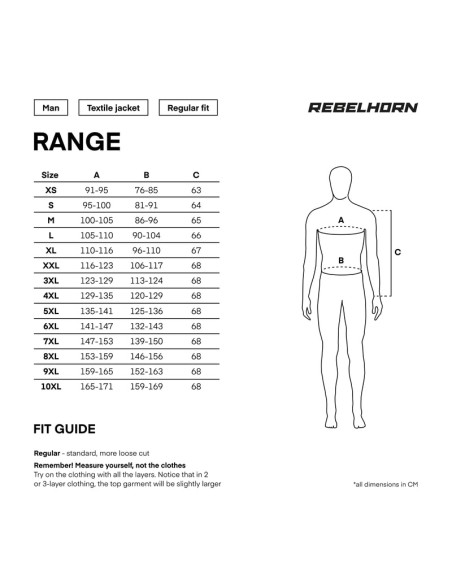 REBELHORN RANGE BLACK TEXTILE MOTO JACKET