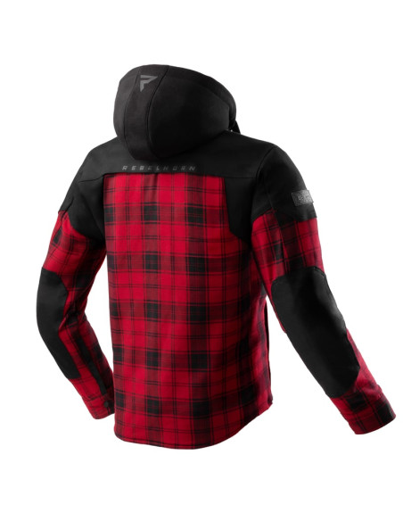 REBELHORN SHIFTER RED TEXTILE MOTO JACKET