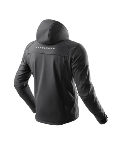 REBELHORN SLASH BLACK TEXTILE MOTO JACKET