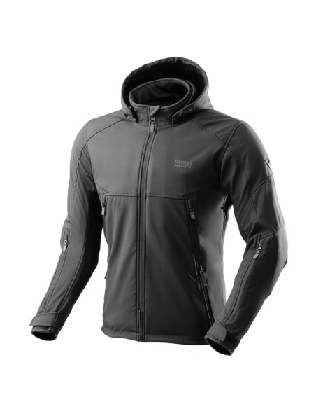 REBELHORN SLASH BLACK TEXTILE MOTO JACKET