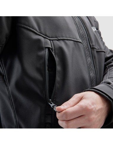 REBELHORN SLASH BLACK TEXTILE MOTO JACKET