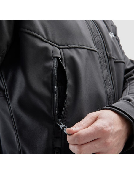 REBELHORN SLASH BLACK TEXTILE MOTO JACKET