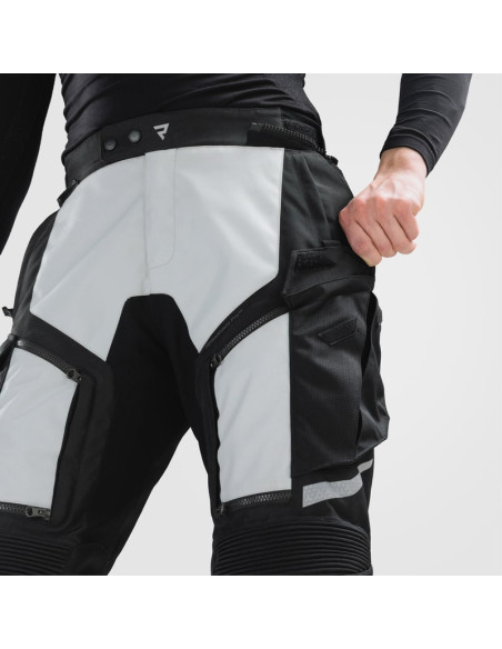 REBELHORN CUBBY 5 GREY TEXTILE MOTO TROUSERS