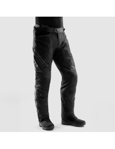 REBELHORN HARDY 3.0 BLACK TEXTILE MOTO TROUSERS
