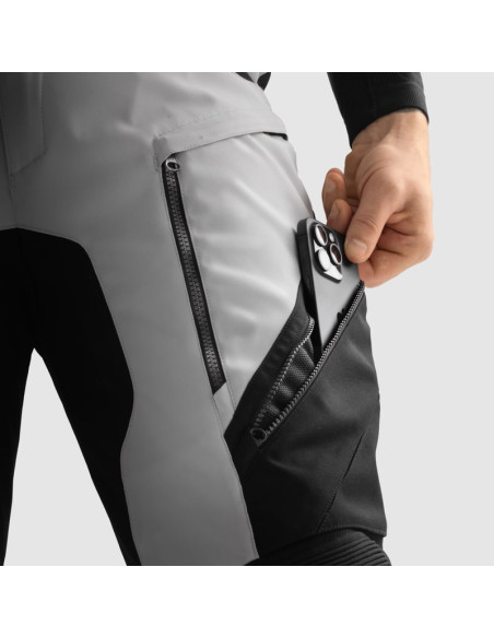 REBELHORN HARDY 3.0 GREY TEXTILE MOTO TROUSERS