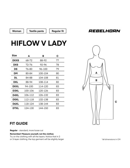 REBELHORN ЖЕНСКИЕ ТЕКСТИЛЬНЫЕ МОТОБРЮКИ HIFLOW 5