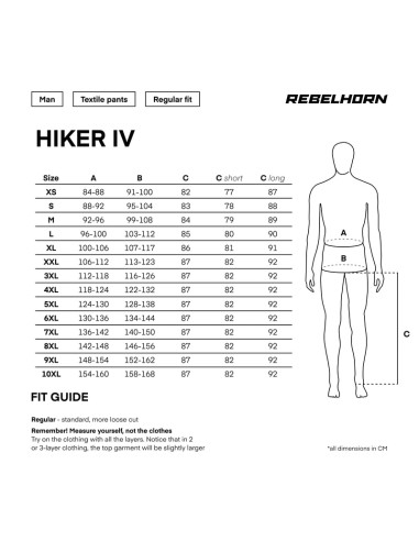 REBELHORN HIKER 4 BLACK TEXTILE MOTO TROUSERS