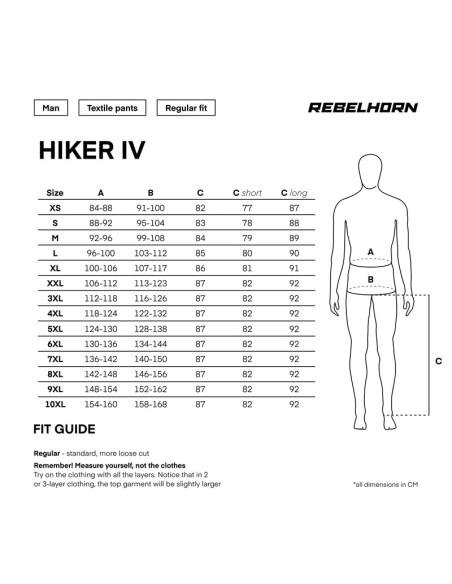 REBELHORN HIKER 4 BLACK TEXTILE MOTO TROUSERS