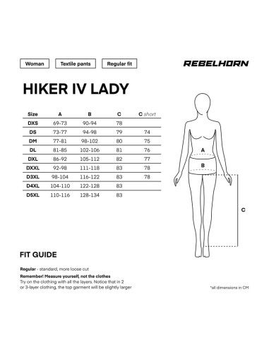 REBELHORN ЖЕНСКИЕ МОТОБРЮКИ HIKER 4 BLACK TEXTILE