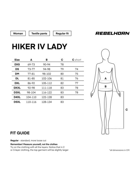 REBELHORN WOMEN'S HIKER 4 BLACK TEXTILE MOTO TROUSERS