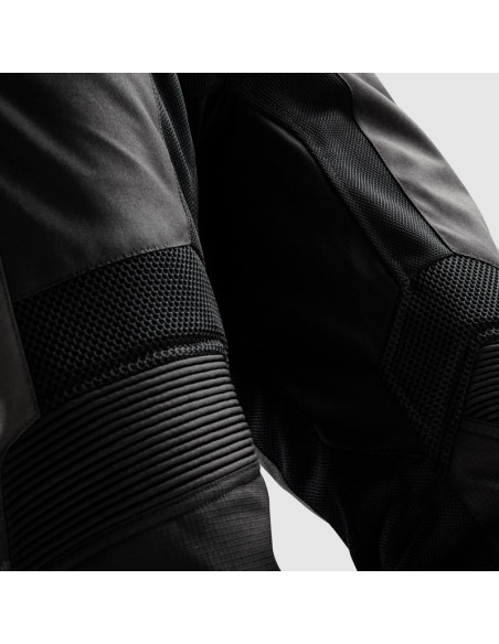 REBELHORN JAX BLACK TEXTILE MOTO TROUSERS