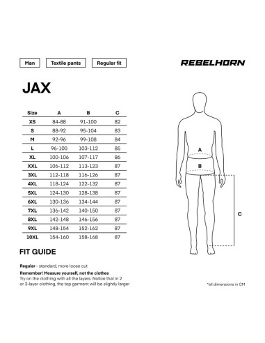 REBELHORN JAX BLACK TEXTILE MOTO TROUSERS