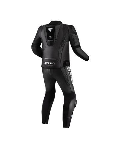 SHIMA STR 2.0 GREY/BLACK 2-PIECE LEATHER MOTO SUIT