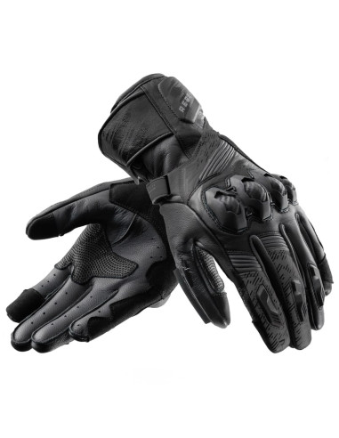 REBELHORN VIPER BLACK MOTO GLOVES