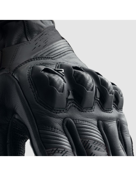 REBELHORN VIPER BLACK MOTO GLOVES