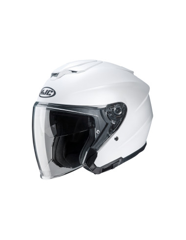 HJC I30 WHITE MATT ATVIRAS MOTO ŠALMAS