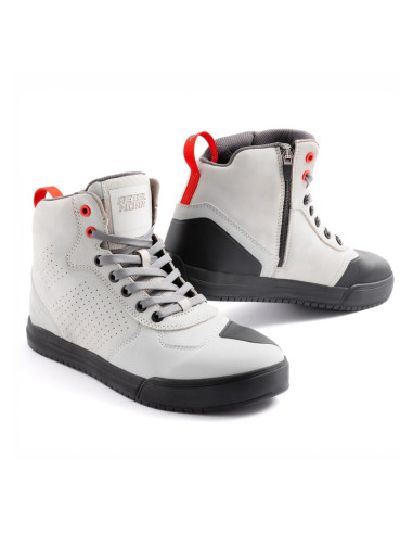REBELHORN SPIKE WHITE MOTO SHOES