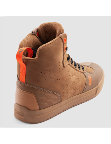 REBELHORN WOMEN'S SPIKE BROWN MOTO BOOTS