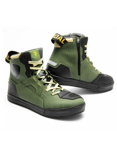 REBELHORN WOMEN'S VANDAL 2 GREEN MOTO BOOTS