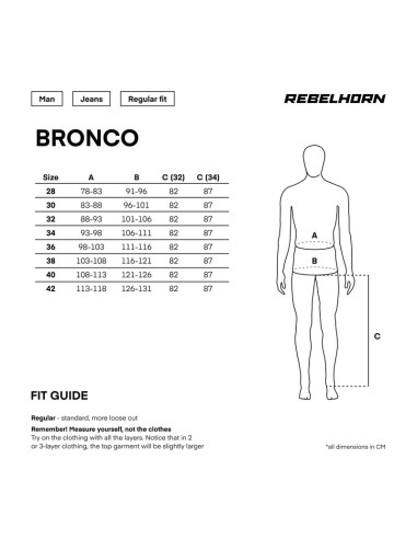 REBELHORN BRONCO BLUE MOTO JEANS