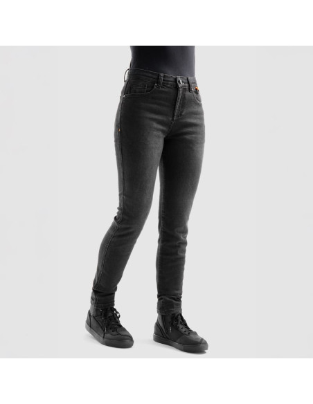 REBELHORN WOMEN'S BRONCO BLACK MOTO JEANS