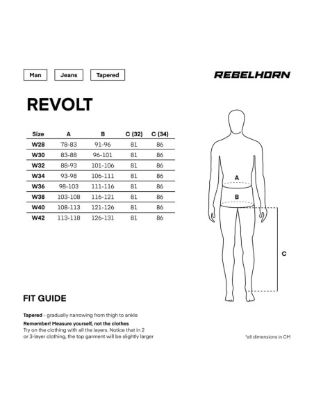 REBELHORN ЧЕРНЫЕ МОТО-ДЖИНСЫ REVOLT