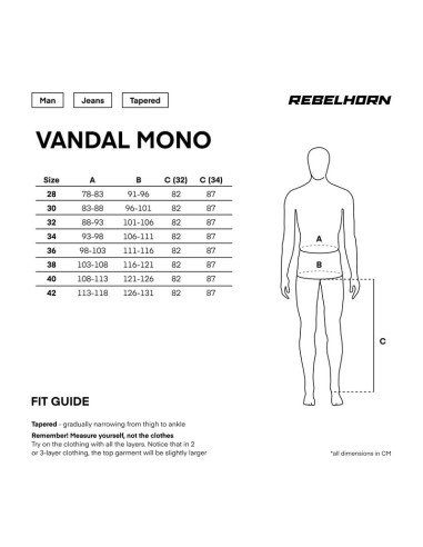 REBELHORN МОТО-ДЖИНСЫ VANDAL MONO BLUE
