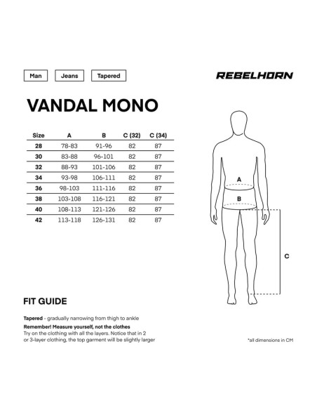 REBELHORN VANDAL MONO BLUE MOTO JEANS